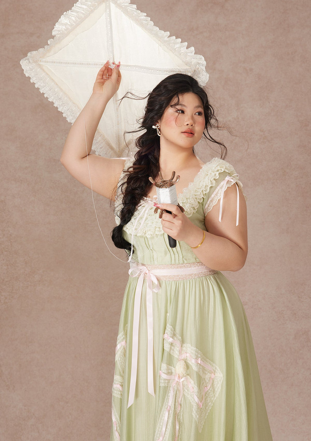 Curve&Plus Green Kite Dress