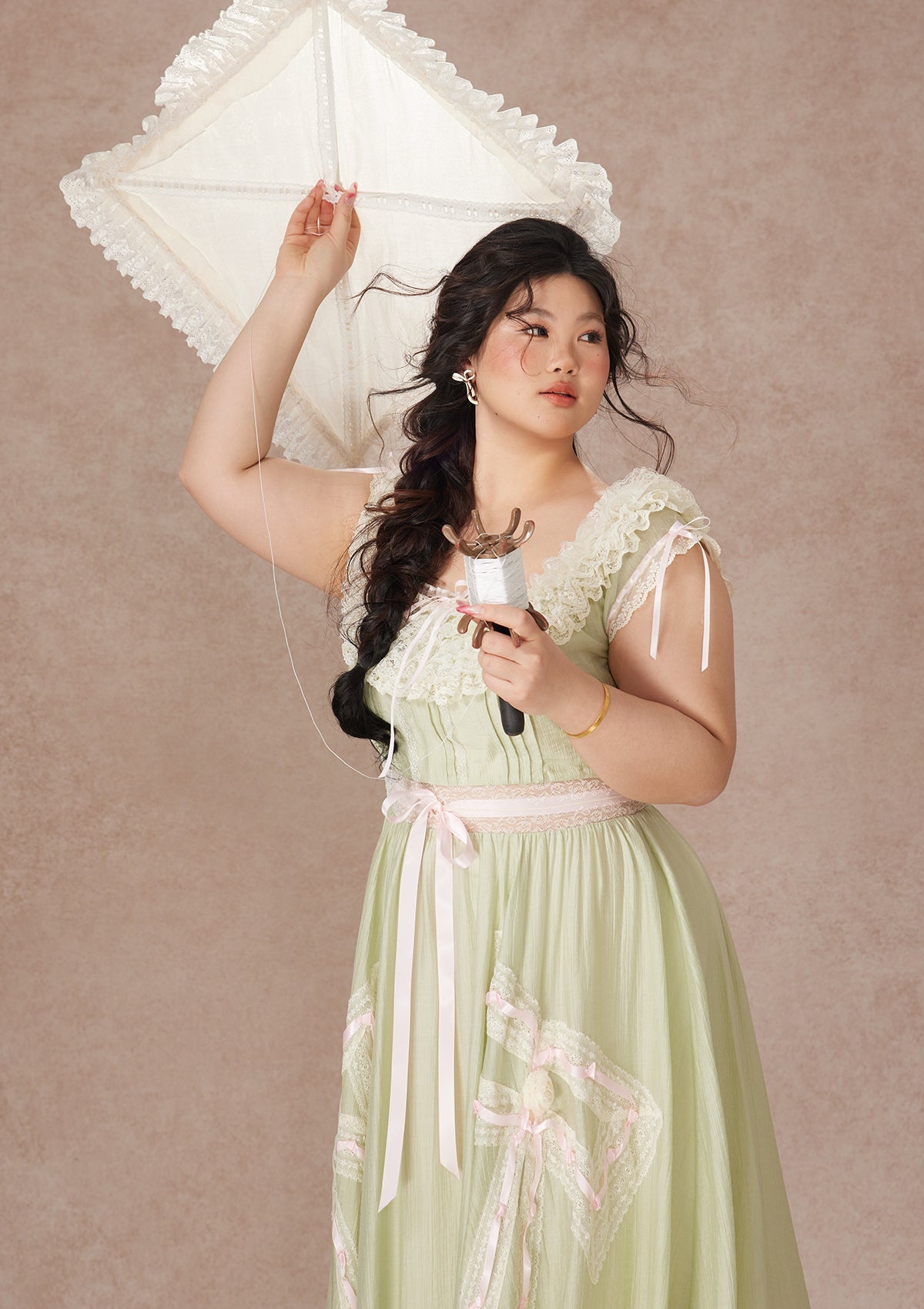 Curve&Plus Green Kite Dress