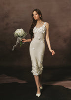 Cream Chanson Dress