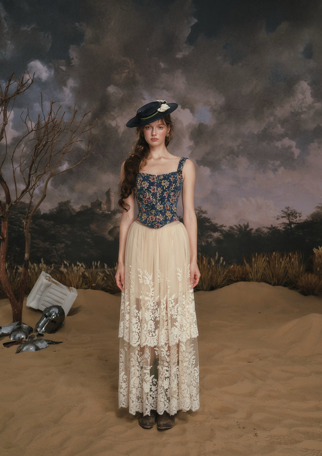 Azure Flower Fair Corset