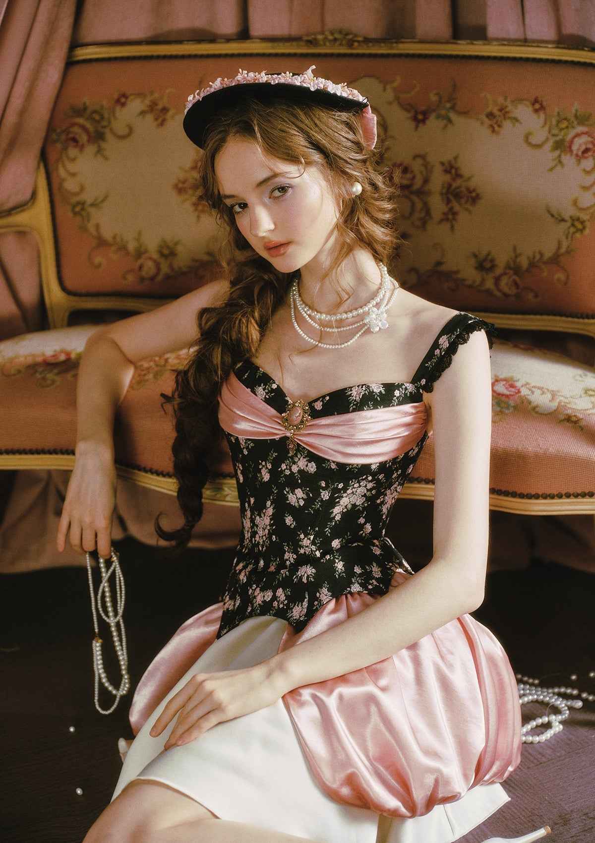Night Feast Pink Crystal Corset