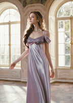 Glazed Purple Satin Dress