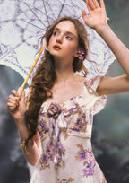 Purple Iris Swayed by Wind Dress