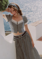 Cottage Girl Diary Navy Top