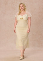 Curve&Plus Cream Letter Dress