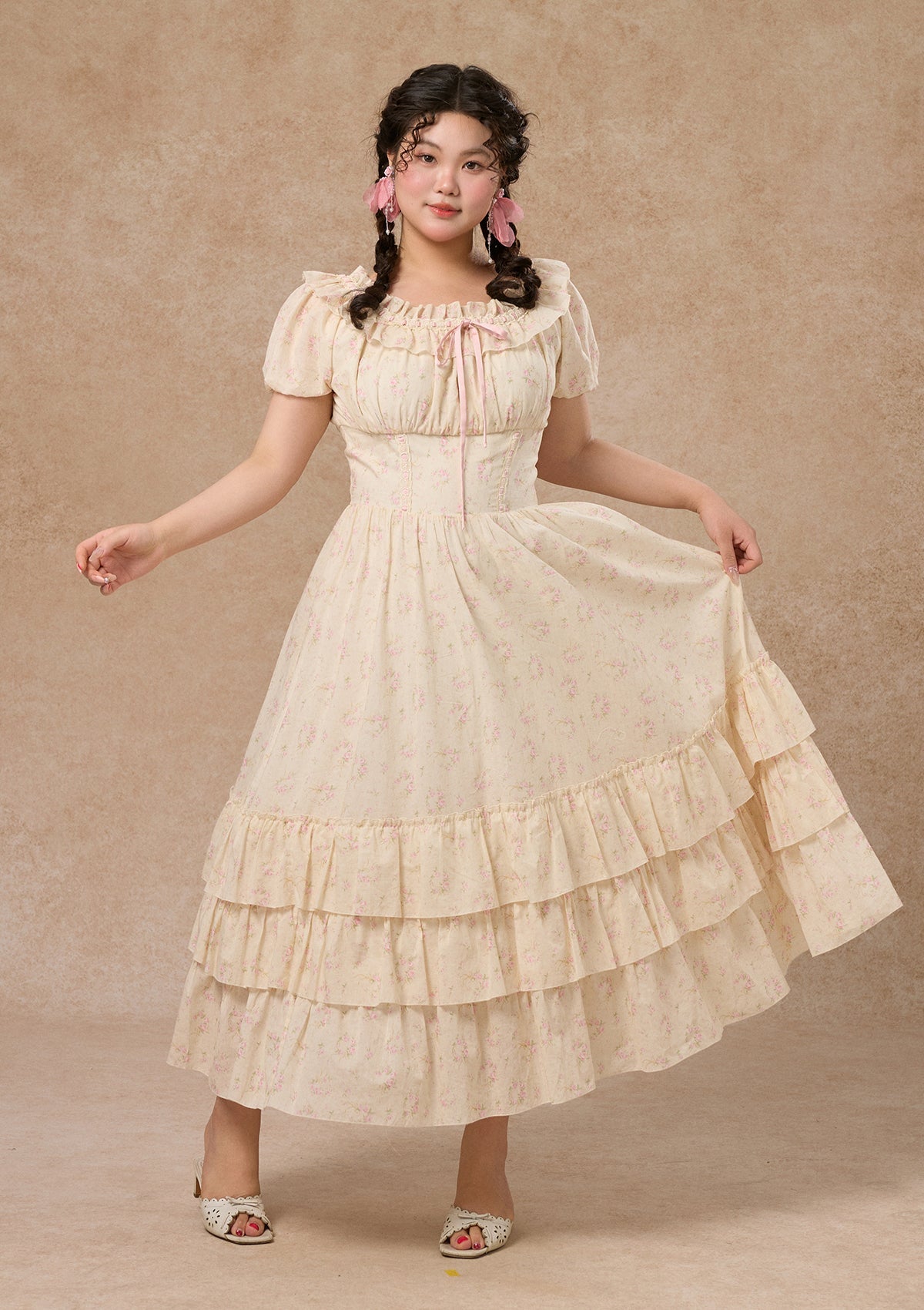 Curve&Plus Flower&Poetry Corset Dress