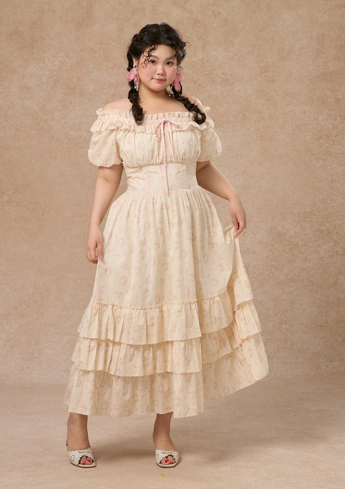 Curve&Plus Flower&Poetry Corset Dress