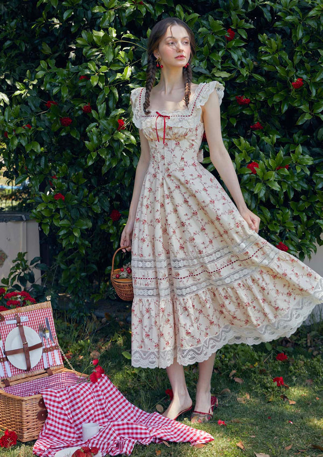 Red Garnet Corset Dress Hover Image