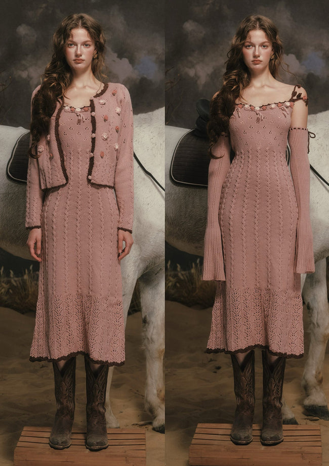 Floral Juliette Knitted Dress Main Image