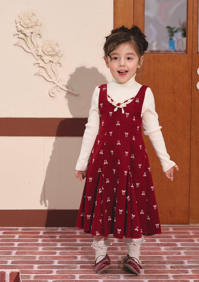 Toddler Girl Strawberry Newspaper Office Dress Hover Image