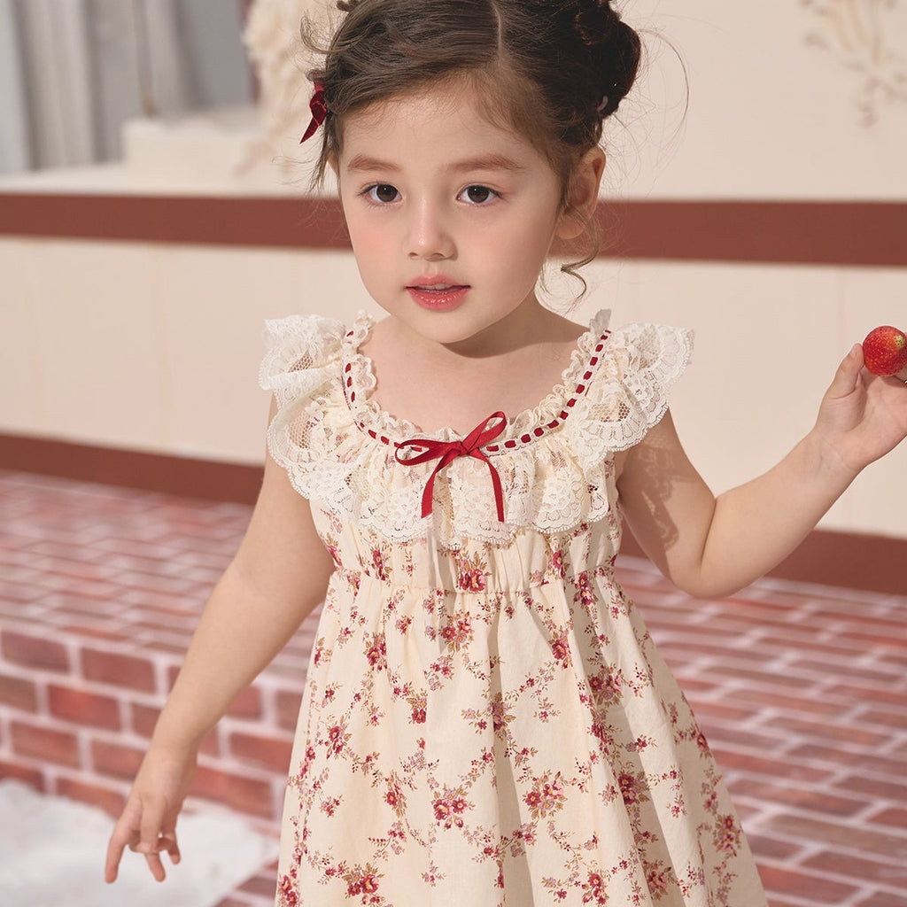 Toddler Girl Red Garnet Dress