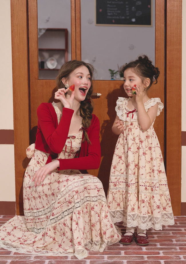 Toddler Girl Red Garnet Dress Hover Image