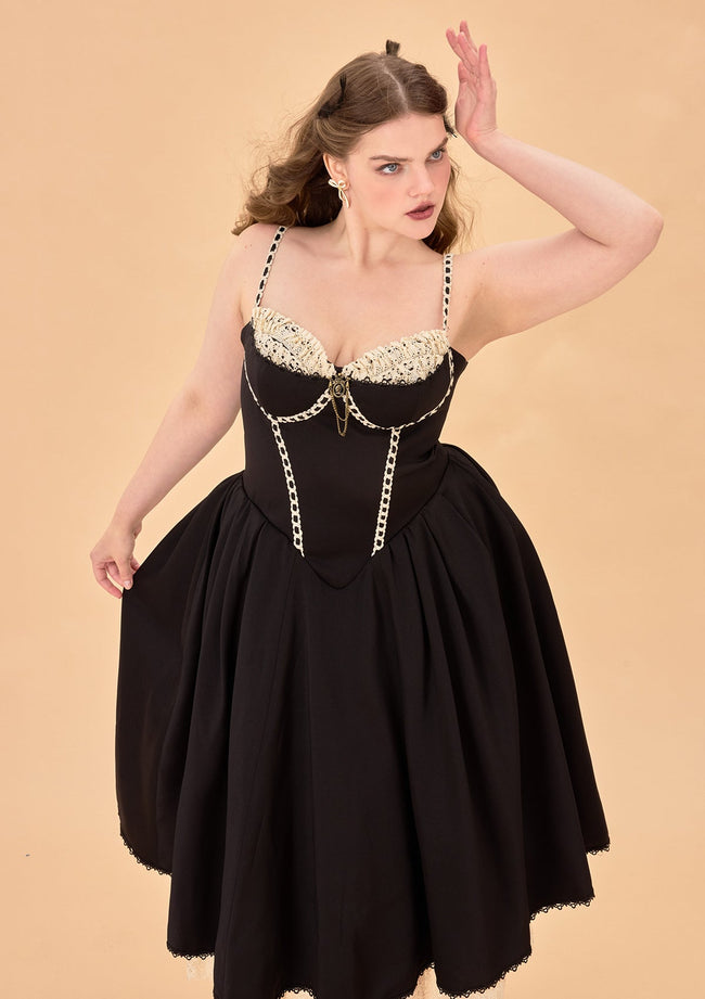Curve & Plus Kate the Schemer Corset Dress Hover Image