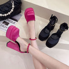 Chunky-Heel Platform Sandals