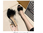 Heel Sandals Slide Feather High