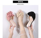 Wedge Slide Espadrille Bow Sandals Heel