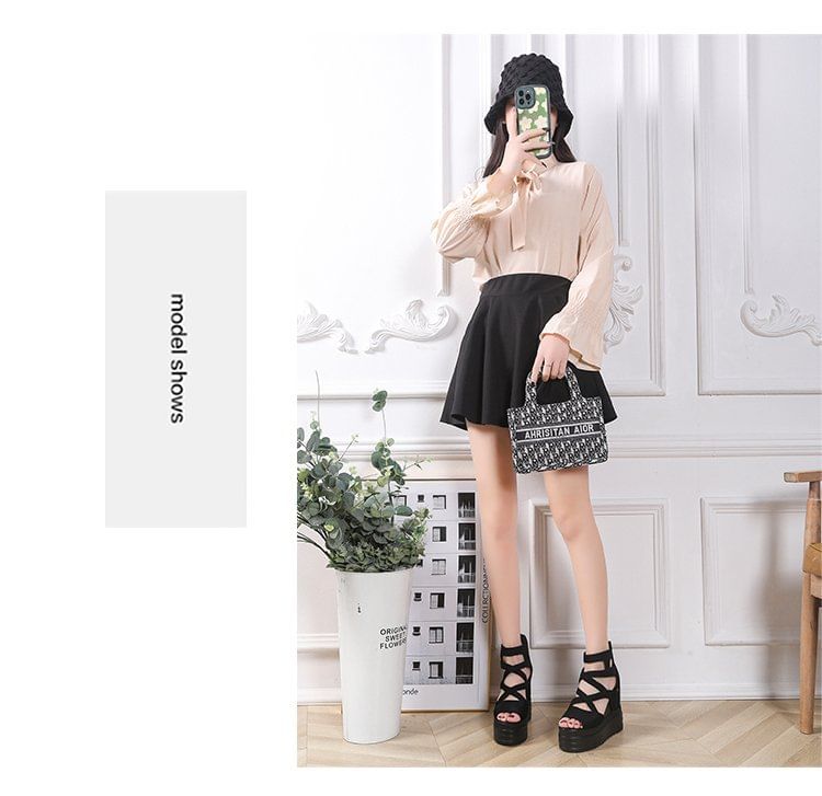 Platform Wedge Plain Sandals