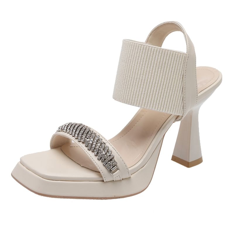 Wedge Heel Rhinestone Sandals