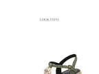 Cap Toe Chunky Heel Sandals