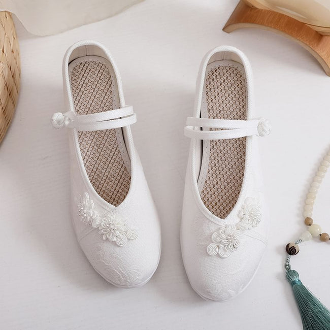 Hidden-Wedge Sandals Textile Floral Main Image