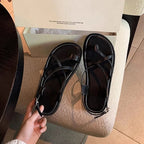 Platform Loop Cross Sandals Criss Toe