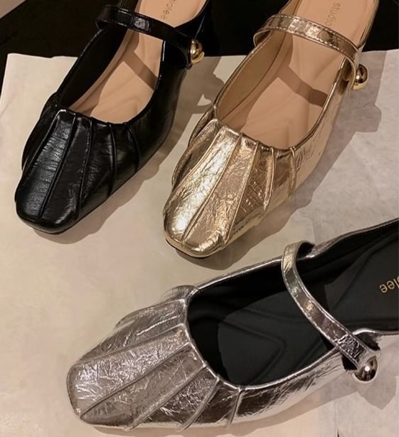 Square Toe Mary Jane Mules / Shoes