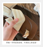 Straw Toe Loop Sandals