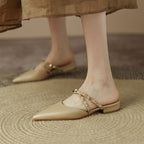 Pointed Toe Mary Jane Mules