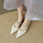 Pointed Toe Mary Jane Mules