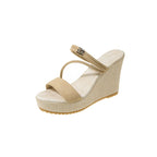 Platform Wedge Strappy Sandals Slide