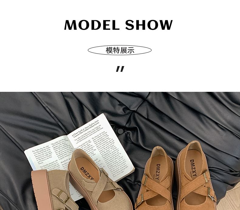 Platform Plain Mary Jane Flats