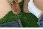 Platform Plain Mary Jane Flats