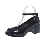 Ankle Strap Chunky Heel Mary Jane Pumps