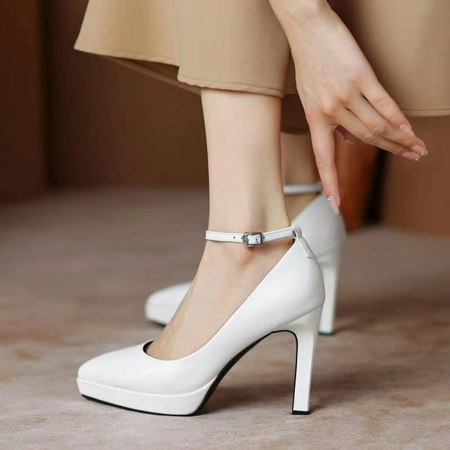 Pointy Platform Stiletto Heel Ankle Strap Sandals Main Image