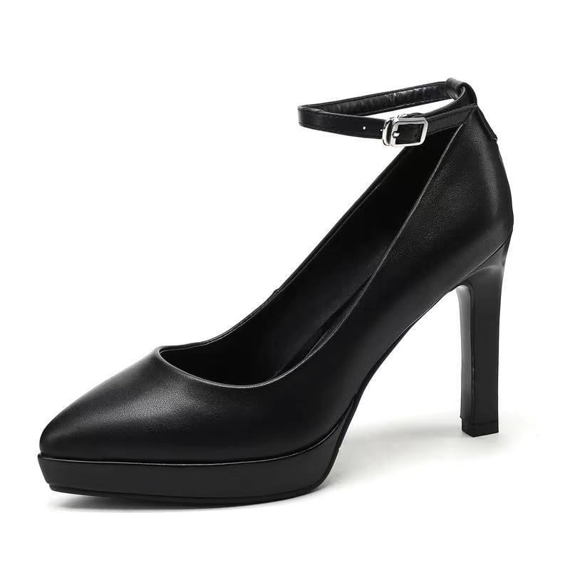 Pointy Platform Stiletto Heel Ankle Strap Sandals