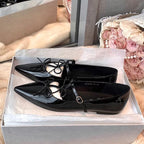 Pointed Bow Mary Jane Flats