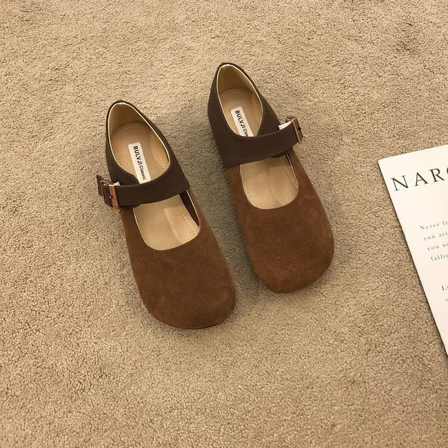 Plain Buckled Mary Jane Flats Main Image