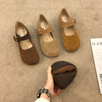 Plain Buckled Mary Jane Flats