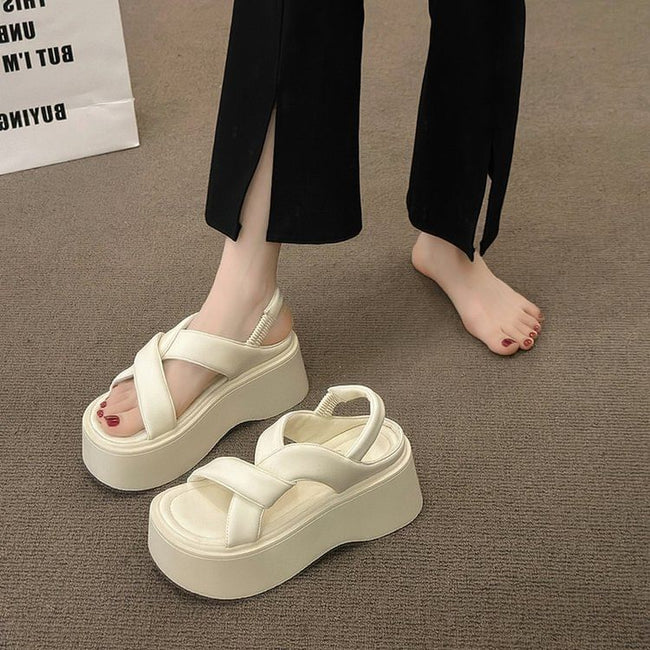 Sandals Plain Slingback Platform Main Image
