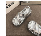 Sandals Plain Slingback Platform