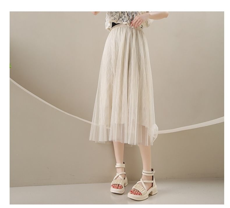Platform Chunky Heel Shirred Sandals