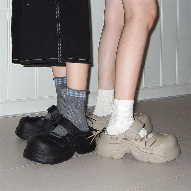 Platform Mary Jane Mules Main Image