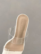 Sandals Block PVC Slide Heel Band