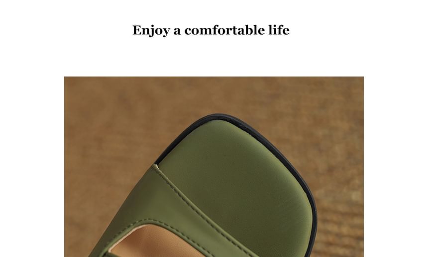 Square-Toe Buckled Sandals