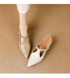 High Heel Buckled Slingback Sandals