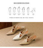 High Heel Buckled Slingback Sandals