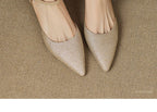 Glitter Low Heel Sandals