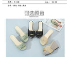Knot Platform Wedge Heel Slide Sandals