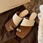 Straw Toe Loop Sandals