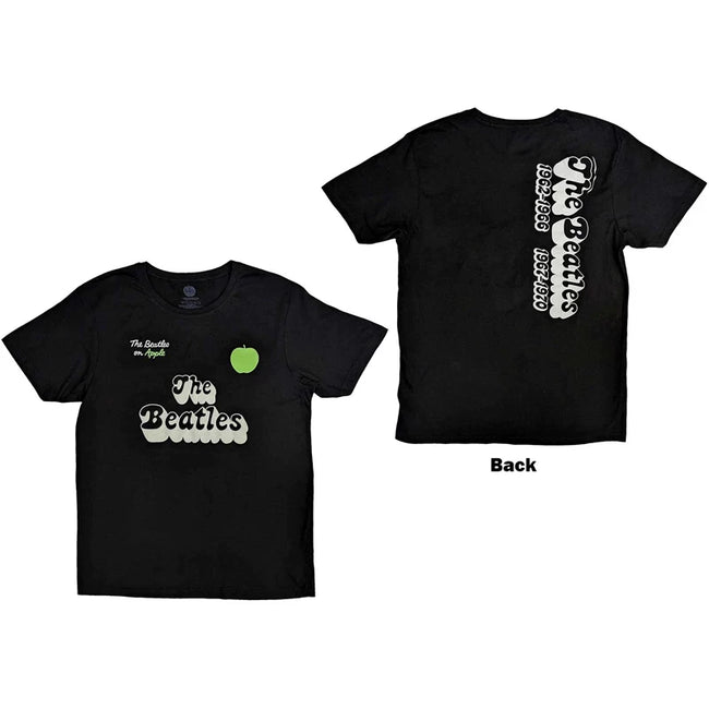The Beatles "Apple Records" Retro Logo Graphic Tee in Black Hover Image
